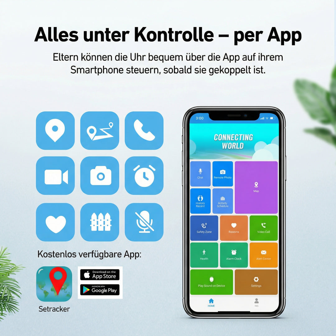 SicherLino LinoWatch – 4G GPS Kinderuhr mit SOS - Mondwerk